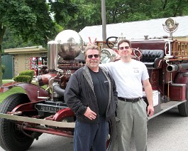 2010 Antique Fire Truck Show 100_0769 Dick Shappy and Greg McDermott (clowning).
