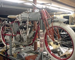 1917 Indian PowerPlus DSC00347 Right side showing front fender and speedometer added.