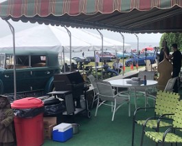 2019 Cadillac LaSalle Show IMG_9895 View of show field from outside patio area.