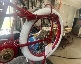1915 Indian V-Twin 2025-07-01 1815 Left side view of rear wheel with new Coker 